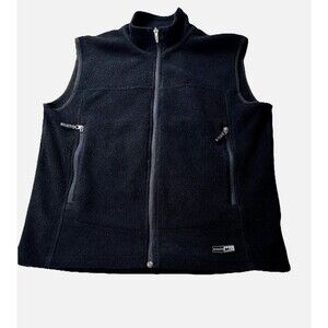 REI Men’s Black Fleece Size M Full Zip Outdoor Utility Vest
